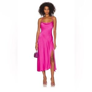 NEVER WORN ASTR the Label - Gaia Dress in bright fuchsia Size XS